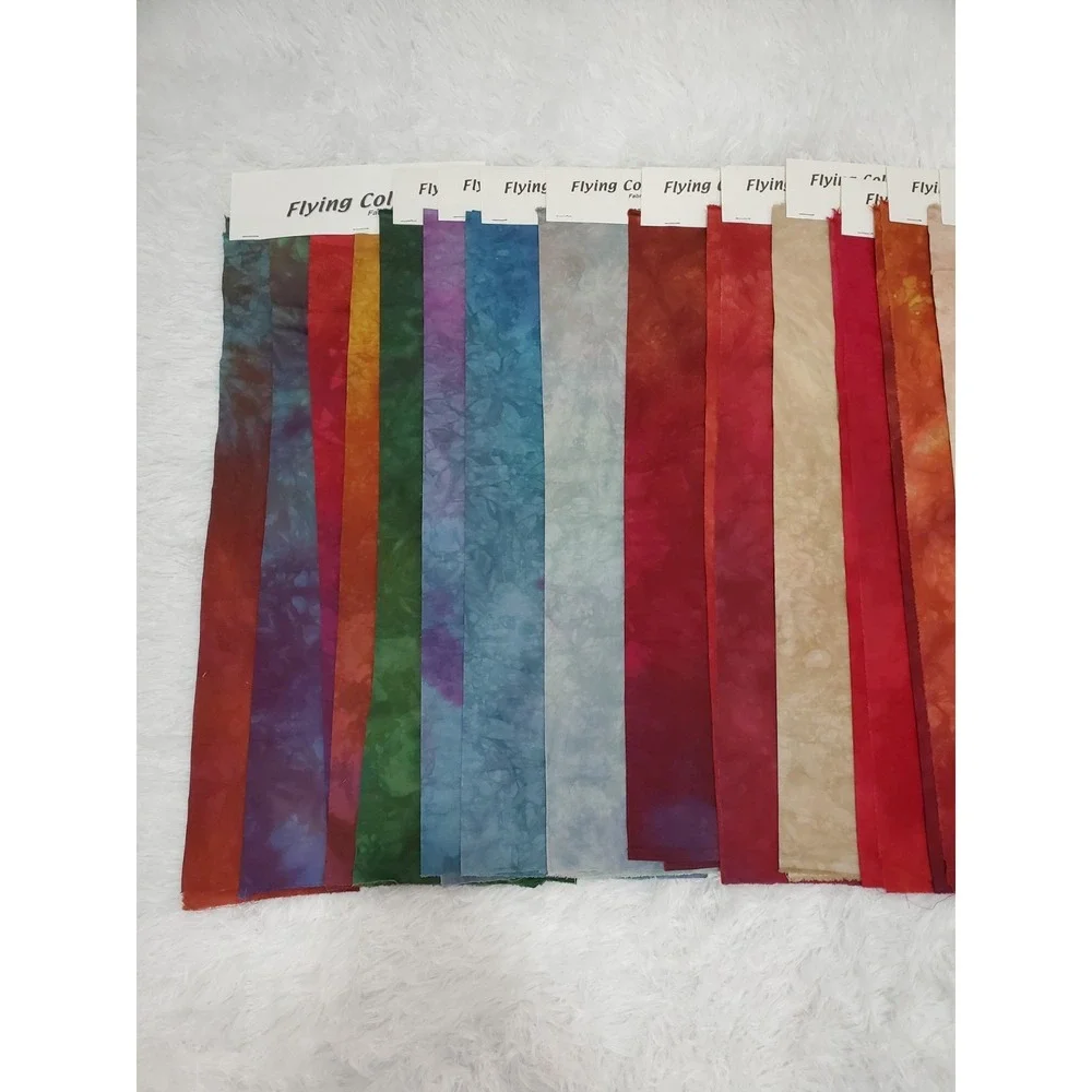 Hand Dyed Fabric By Carolyn Abbott Tie Dye Ombre Quilting 20 Fat Quarters Bundle